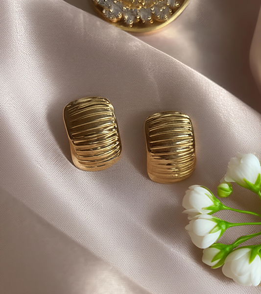 Gold Chunky Stud Earrings