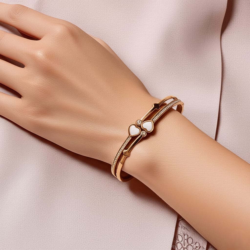 Twin Heart of Gold bracelet