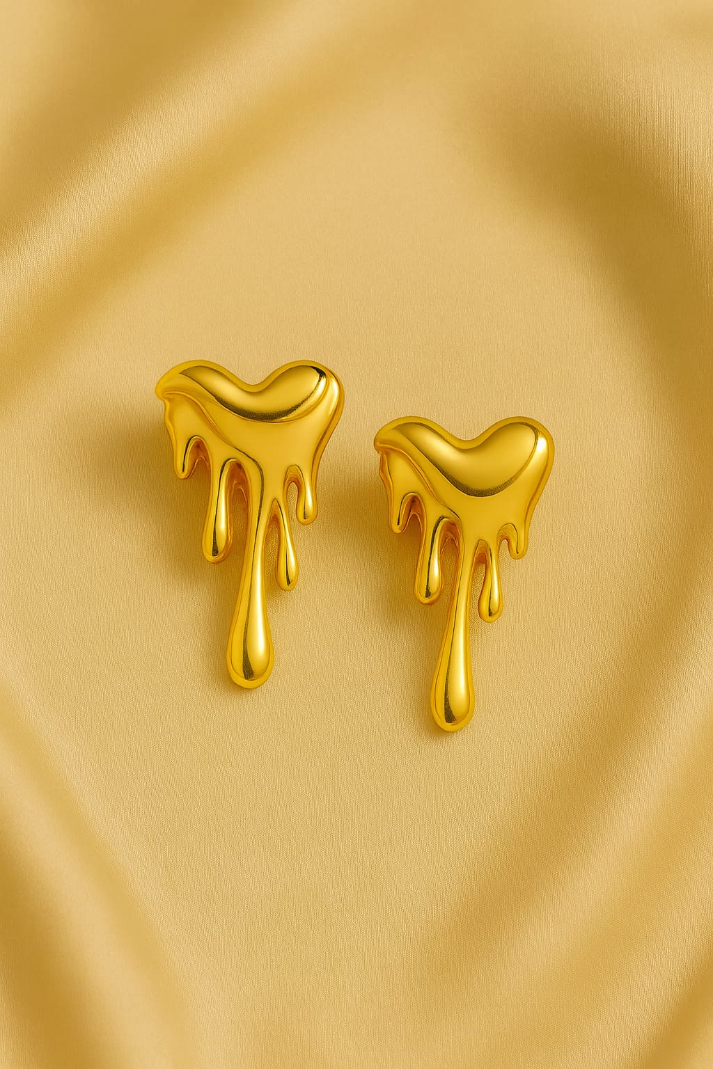 Melted Heart Statement Drip Studs