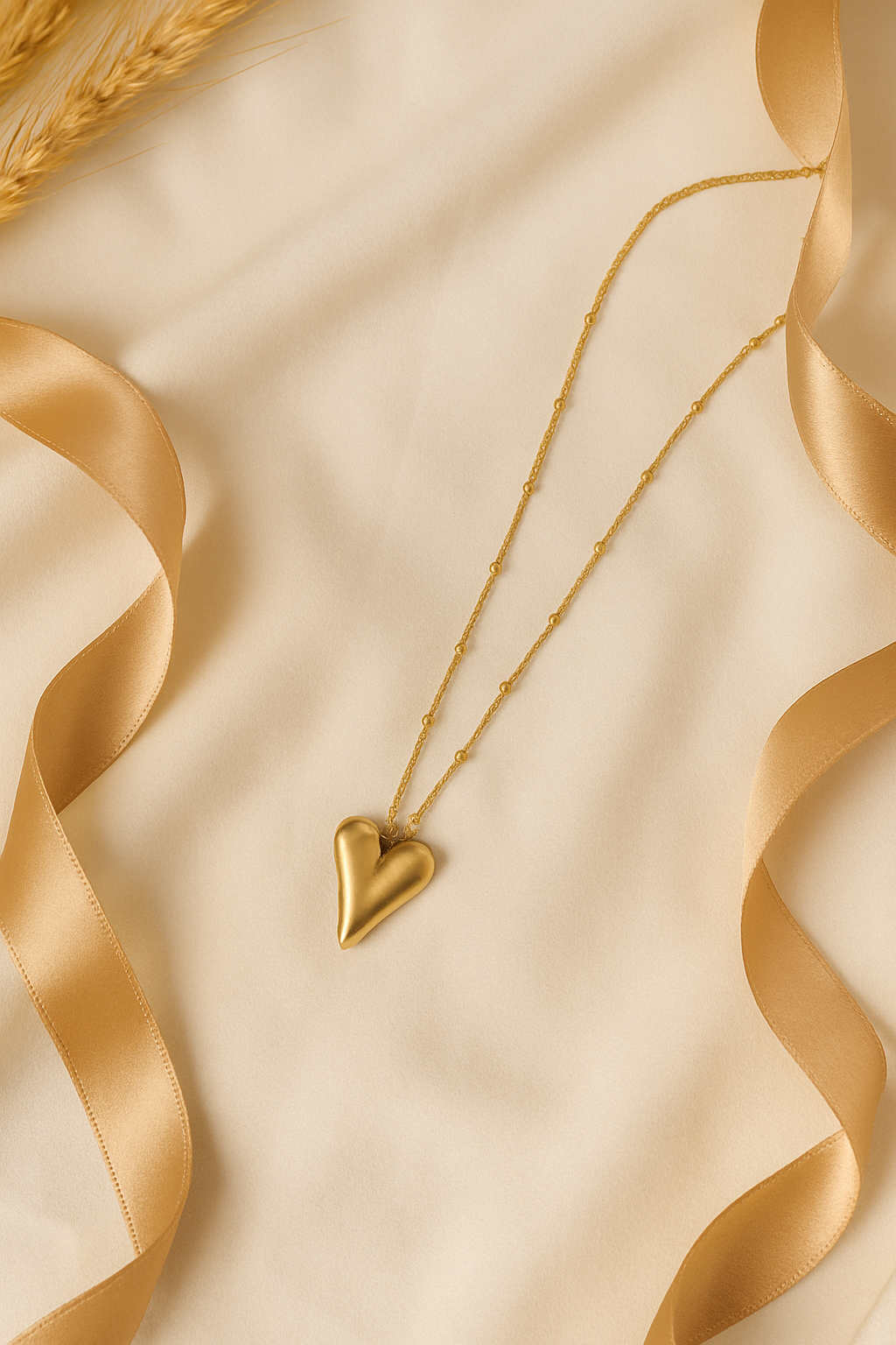 Heart Pendant Gold Chain Necklace"