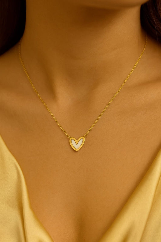 Gold Plated Minimal Open Heart Necklace