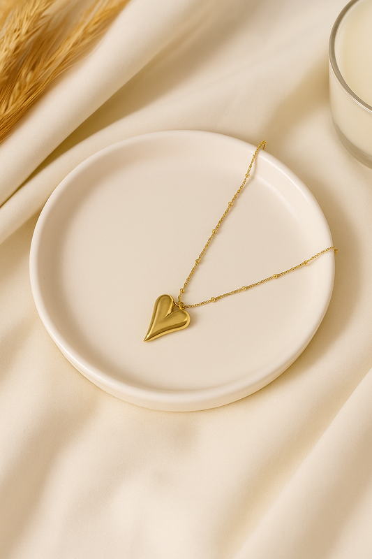 Heart Pendant Gold Chain Necklace"